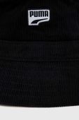 Вельветовий капелюх Puma колір чорний з бавовни