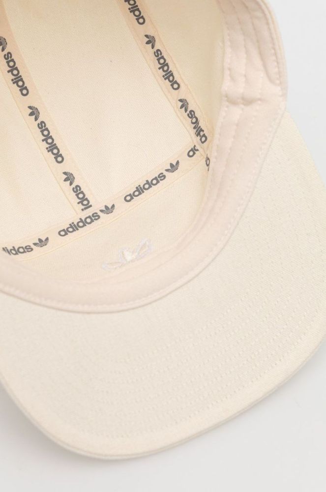 Бавовняна кепка adidas Originals колір бежевий однотонна HM1771-WONWHI фото 4
