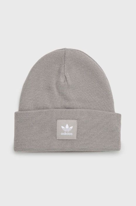 Шапка adidas Originals колір сірий з тонкого трикотажу