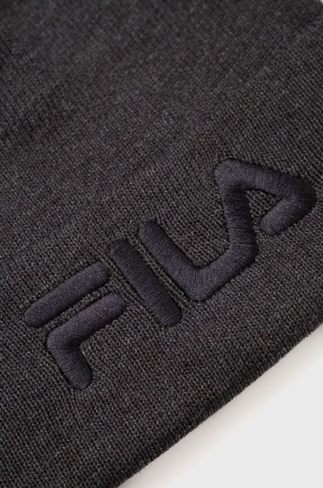 Шапка Fila колір сірий фото 3