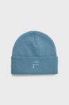 Шапка Fila з товстого трикотажу колір блакитний Шапка Fila з товстого трикотажу колір блакитний