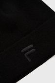 Шапка Fila колір чорний з товстого трикотажу
