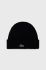 Вовняна шапка Lacoste колір чорний з тонкого трикотажу вовна