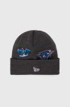 Шапка New Era колір сірий з товстого трикотажу (2814937) Шапка New Era колір сірий з товстого трикотажу (2814937)
