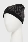 Двостороння шапка The North Face колір чорний з тонкого трикотажу (2691183)