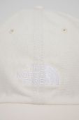Бавовняна бейсболка The North Face колір білий з аплікацією