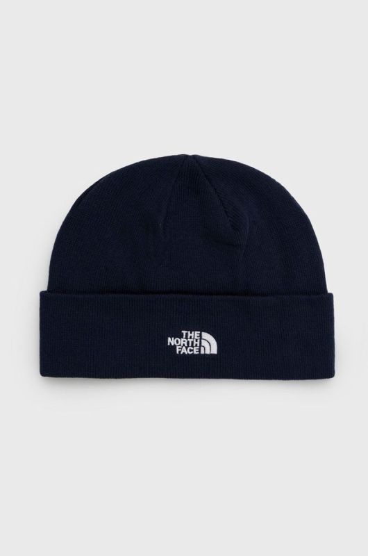 Шапка The North Face колір синій з товстого трикотажу (2672106)
