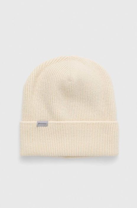 Вовняна шапка Houdini Zissou колір бежевий вовна