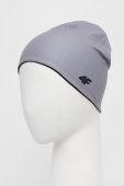 Двостороння шапка 4F колір сірий з тонкого трикотажу