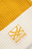 Шапка з домішкою вовни United Colors of Benetton X Pantone колір жовтий Шапка з домішкою вовни United Colors of Benetton X Pantone колір жовтий