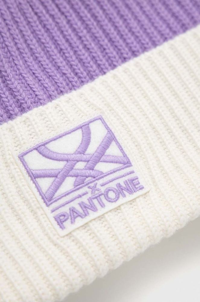 Шапка з домішкою вовни United Colors of Benetton X Pantone колір фіолетовий (2839445) фото 3