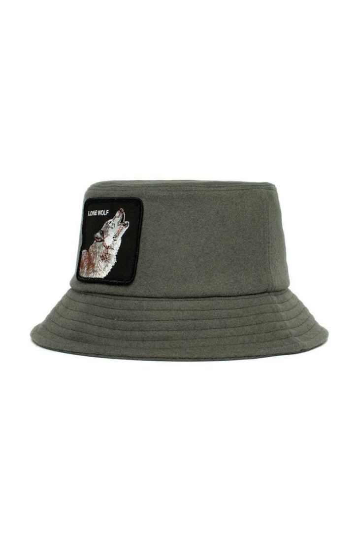 Капелюх Goorin Bros Wolf Heat колір зелений вовна