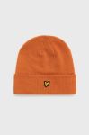 Шапка Lyle & Scott колір помаранчевий з тонкого трикотажу Шапка Lyle & Scott колір помаранчевий з тонкого трикотажу