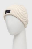Шапка Karl Kani колір бежевий з товстого трикотажу (2665166)