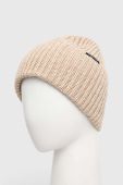 Вовняна шапка Peak Performance колір бежевий з товстого трикотажу вовна (3628968)