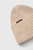 Вовняна шапка Peak Performance колір бежевий з товстого трикотажу вовна (3628968)