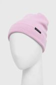Вовняна шапка Peak Performance колір рожевий з товстого трикотажу вовна