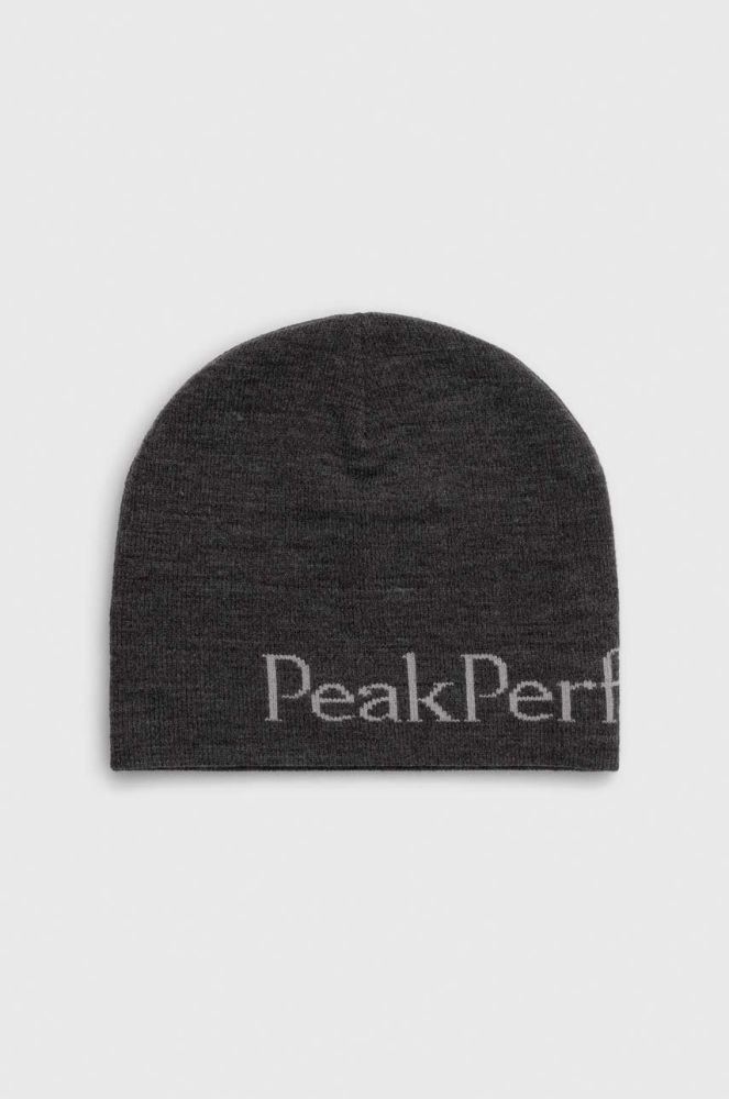 Шапка Peak Performance колір сірий (2829458)