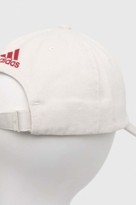 Кепка adidas Performance колір бежевий з принтом фото 2