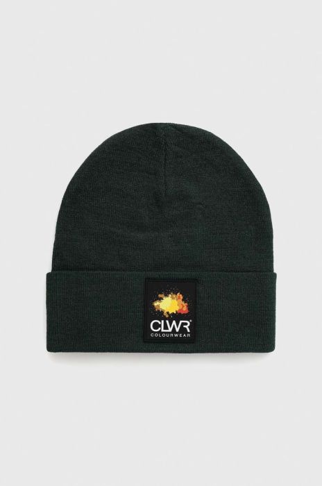 шапка Colourwear колір зелений з товстого трикотажу