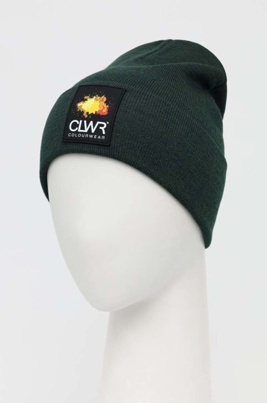 шапка Colourwear колір зелений з товстого трикотажу фото 2