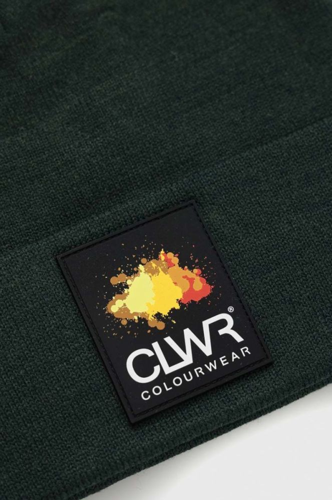 шапка Colourwear колір зелений з товстого трикотажу фото 3