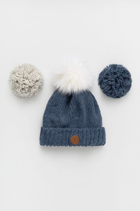 Вовняна шапка Cabaia вовна колір блакитний Вовняна шапка Cabaia вовна колір блакитний
