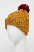Шапка Cabaia колір жовтий з товстого трикотажу Шапка Cabaia колір жовтий з товстого трикотажу