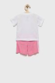 Дитячий бавовняний комплект adidas Originals колір рожевий (2531470)
