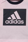 Дитячий бавовняний комплект adidas колір рожевий