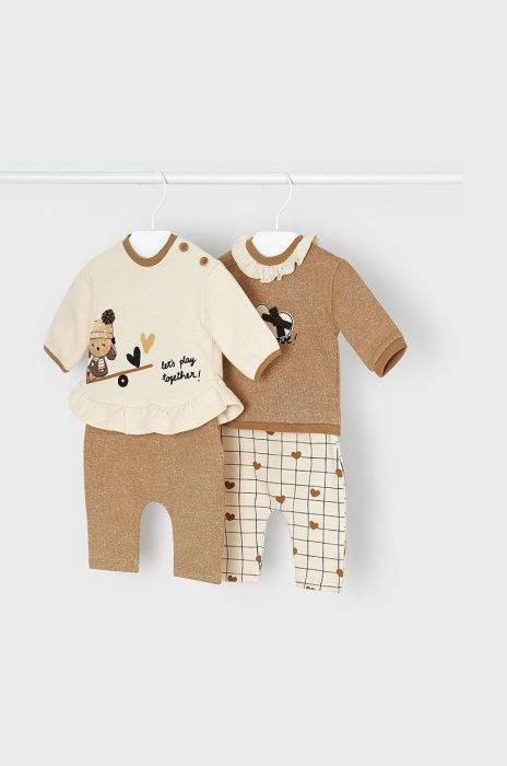 Дитячий комплект Mayoral Newborn колір коричневий
