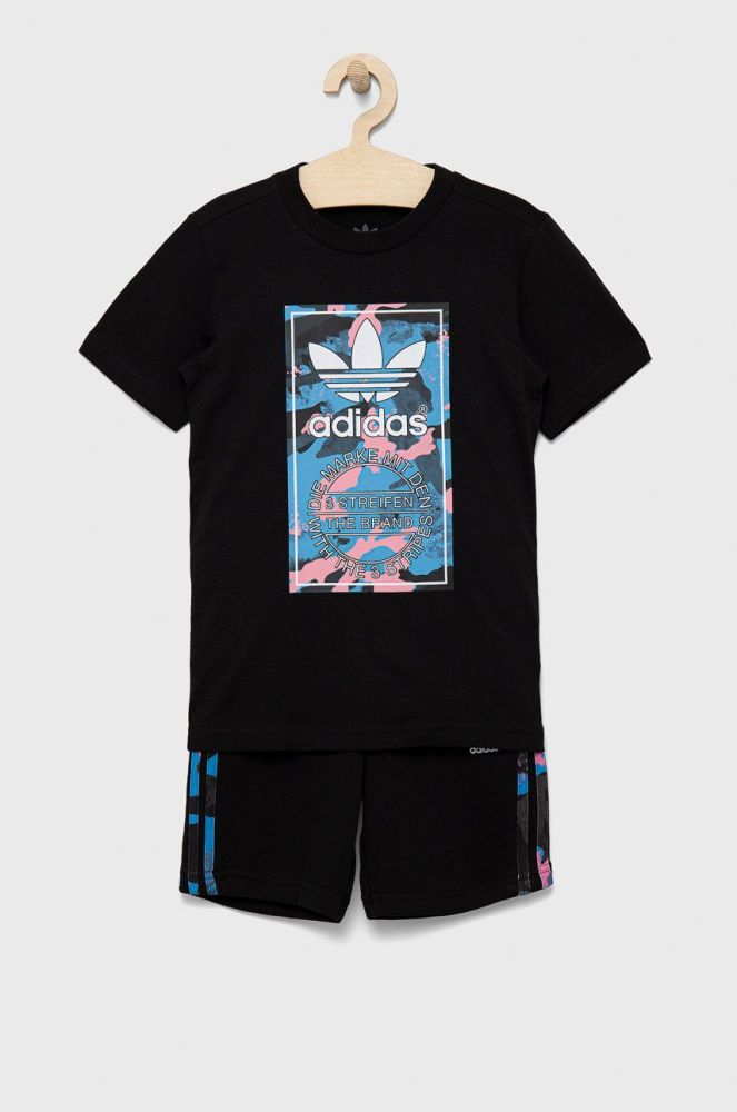 Дитячий бавовняний комплект adidas Originals колір чорний (2531485)