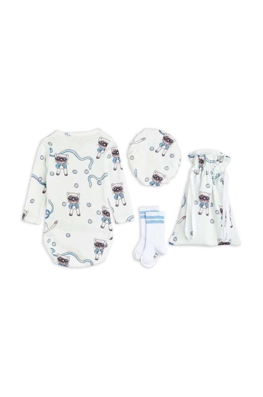 Комплект для немовлят Mini Rodini колір білий фото 2