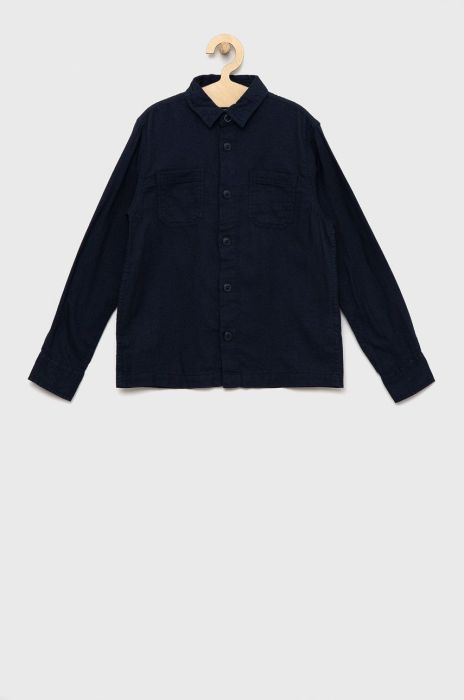 Дитяча бавовняна сорочка Jack & Jones колір синій