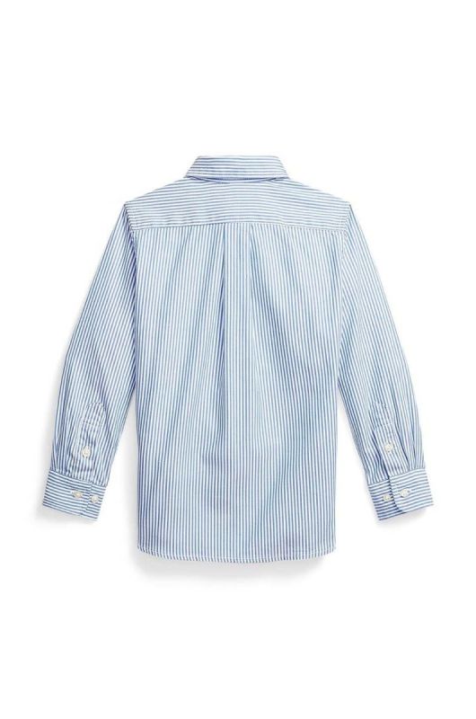 Дитяча бавовняна сорочка Polo Ralph Lauren колір блакитний (2551915) фото 2