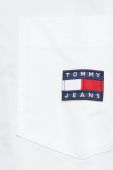 Бавовняна сорочка Tommy Jeans жіноча колір білий regular класичний комір