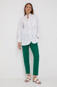 Бавовняна сорочка PS Paul Smith жіноча колір білий relaxed класичний комір