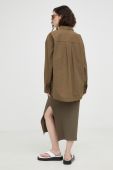 Сорочка Gestuz жіноча колір коричневий relaxed класичний комір