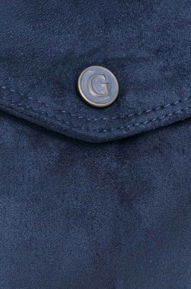 Сорочка Guess жіноча колір синій regular класичний комір (2840234) фото 5