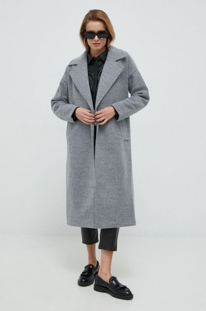 Сорочка Dkny жіноча колір чорний regular класичний комір фото 3