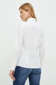 Сорочка Sisley жіноча колір білий regular класичний комір