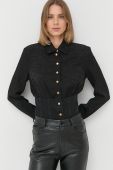 Сорочка Pinko жіноча колір чорний regular класичний комір (2688142)