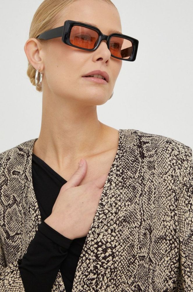 Піджак By Malene Birger колір коричневий однобортний візерунок фото 4