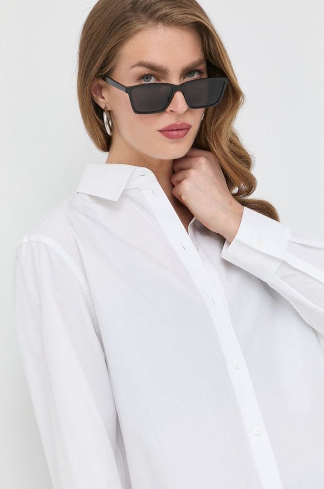 Бавовняна сорочка Karl Lagerfeld жіноча колір білий relaxed класичний комір (2746568) фото 4