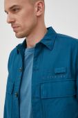 Бавовняна сорочка G-Star Raw чоловіча колір бірюзовий relaxed класичний комір