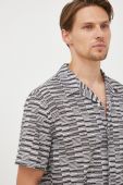Сорочка з домішкою льону Tiger Of Sweden чоловіча relaxed колір барвистий