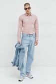 Сорочка HUGO чоловіча колір рожевий slim класичний комір (2875447)