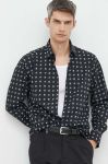 Бавовняна сорочка Karl Lagerfeld чоловіча колір чорний slim класичний комір Бавовняна сорочка Karl Lagerfeld чоловіча колір чорний slim класичний комір