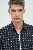 Бавовняна сорочка Karl Lagerfeld чоловіча колір чорний slim класичний комір
