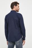 Бавовняна сорочка PS Paul Smith чоловіча колір синій slim класичний комір